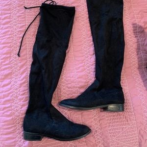 Knee high black boots
